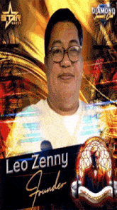 a poster for leo zenny the founder of diamond juniors club