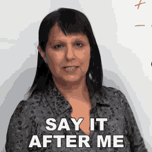 Say It After Me Rebecca GIF - Say It After Me Rebecca Engvid GIFs