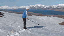 Snow Golfing In The Mountains GIF - Mountains Snow Golf GIFs