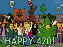 Happy 420 GIF - 420 The Simpsons Happy420 GIFs