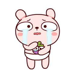 Sad Cute Rabbit Emoji Sticker - Sad Cute Rabbit Emoji Cry Stickers