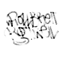 a black and white image of a handwritten word that says " right power "
