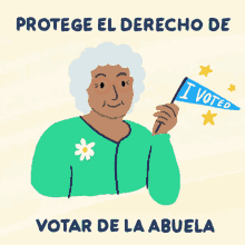 Protege El Derecho De Votar De La Abuela Grandma GIF