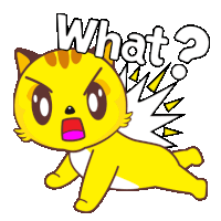 Yellow Cat Tangry Sticker