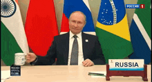 Vladimir Putin Coffee GIF - Vladimir Putin Putin Coffee GIFs