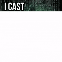 a poster of a man with a beard and a hood says i cast