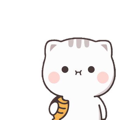 Cutie Cat Chan Eating Sticker - Cutie Cat Chan Eating Food Stickers