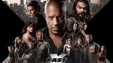 a group of people are standing next to each other on a poster for the movie fast and furious x .