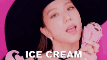 ice cream blackpink frozen dessert sherbert sundae