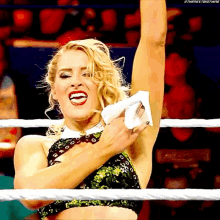 Lacey Evans Wipes Sweat GIF