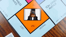 a monopoly board with a picture of garfield on it