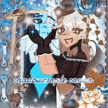 a picture of two anime characters with the name shadowmaple canon on the bottom