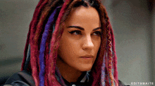 a close up of a woman 's face with the words editsmaite below her