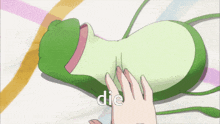 a cartoon of a person laying on a bed with the word die written on it