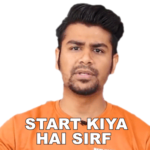 Start Kiya Hai Sirf Abhishek Sagar Sticker - Start Kiya Hai Sirf Abhishek Sagar शुरूकियाहै Stickers