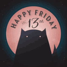 Black Cat Happy Friday The13th GIF - Black Cat Happy Friday The13th GIFs