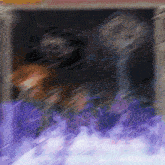 a blurry picture of a purple background with a blurred image of a person