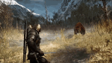 Bear Charging Geralt Of Rivia GIF - Bear Charging Geralt Of Rivia The Witcher GIFs