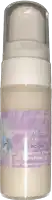 a white bottle with a purple label that says ' lucas ' on it