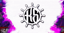 a black and white logo with the letters rs on it