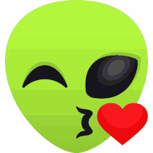 muah alien joypixels kiss love you