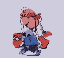 a drawing of a skeleton sitting on top of a skeleton .