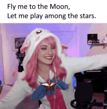 Denzhy Fly Me To The Moon Moon GIF - Denzhy Fly Me To The Moon Fly Me To The Moon The Moon GIFs