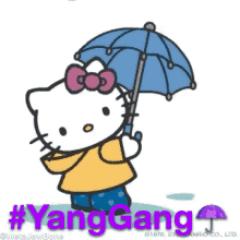 Umbrellas For Yang Yang Gang GIF - Umbrellas For Yang Yang Gang Hello Kitty GIFs