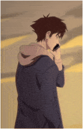a cartoon of a man talking on a phone