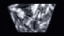 a black and white photo of a person 's face .