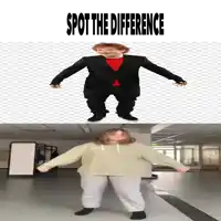 a picture of a man in a suit and a picture of a girl with the words spot the difference above them