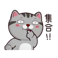 a cartoon cat with chinese writing on the bottom