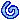 a pixel art drawing of the letter g in blue .