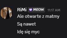 a screenshot of a message from a person named rimi