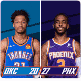 Oklahoma City Thunder (20) Vs. Phoenix Suns (27) First-second Period Break GIF - Nba Basketball Nba 2021 GIFs