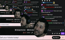 a screen shot of a twitch stream with a buy now button at the bottom