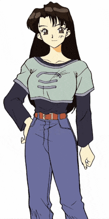 a drawing of a girl wearing a t-shirt that says ' i 'm ' on it