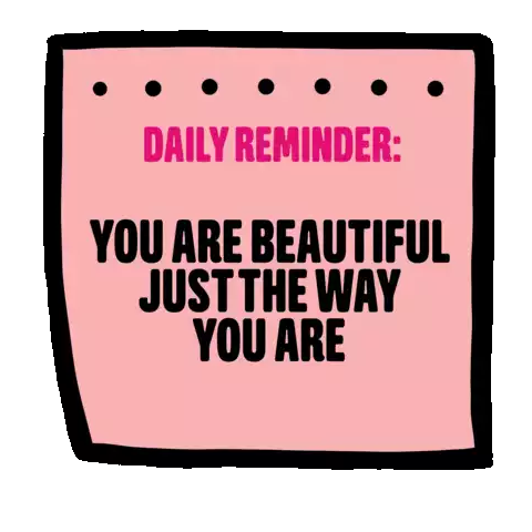 Daily Reminder You Are Beautiful Sticker - Daily Reminder You Are Beautiful Just The Way You Are Stickers