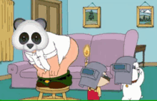 Panda Blue Flame Family Guy GIF - Panda Blue Flame Family Guy GIFs