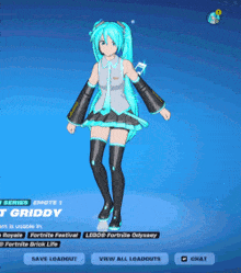 hatsune miku is a character in a video game called fortnite