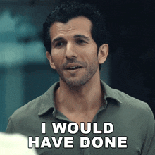 a man says " i would have done " in front of a black background