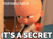 a picture of a baby with the words it 's a secret