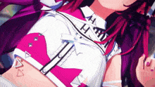 a close up of a girl 's torso with a triangle on her arm