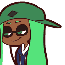 splatoon2 drawing girl with cap cool