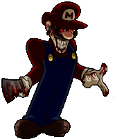 Horror Mario Sticker - Horror Mario Super Horror Mario Stickers