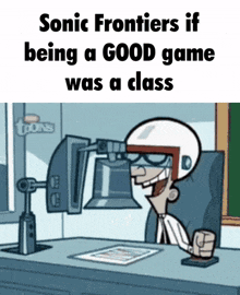 sonic frontiers if being a good game was a class is a meme