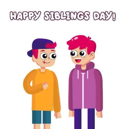 Happy Siblings Day Brothers Sticker - Happy Siblings Day Brothers Siblings Day Stickers