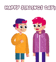 Happy Siblings Day Brothers Sticker - Happy Siblings Day Brothers Siblings Day Stickers
