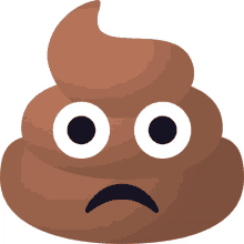 frowning pile of poo joypixels scowling gloomy