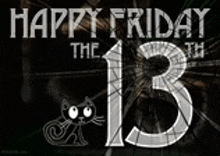 a poster that says happy friday the 13th